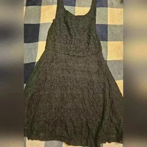 Wet Seal Juniors Black Sleeveless Lace Overlaid Dress Size Small